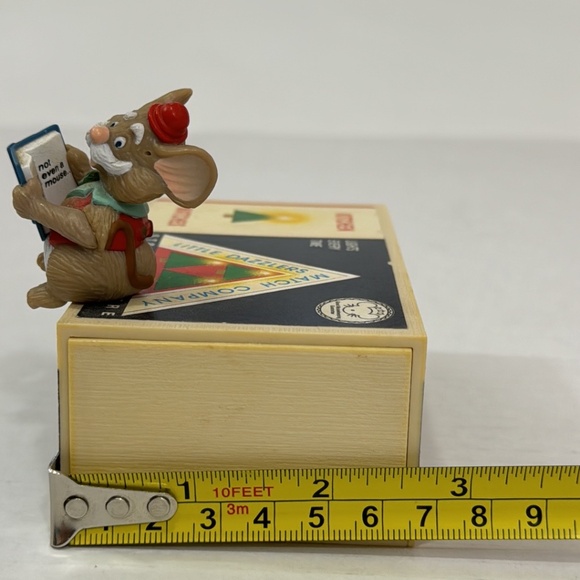 Vtg 1984 Hallmark Matchbook Mice Christmas Decoration Music Box - Picture 14 of 15